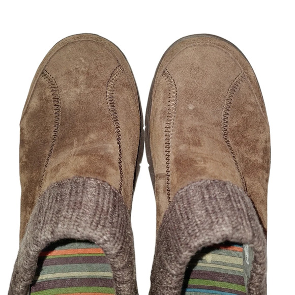 Dansko Women SZ 38/7.5 Eartha Brown Suede Slip-On Comfort Mules Clogs Shoes - Picture 6 of 15